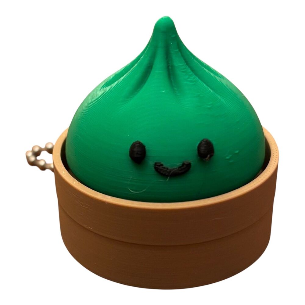 3D Printed Dumpling Clicker Fidget Toy – Green/Caramel - CL032-0422